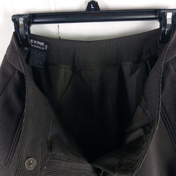 Larry Levine Classics Women's 10P 2 Btn Brown Pinstripe 3pc Pants Skirt … - Picture 16 of 16